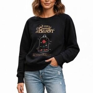 Disney Kate Spade Collab Women's M Beauty Beast Whimsical Dark Romance Sweater